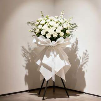 在国内白色的花篮可以用做开业花篮吗