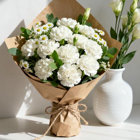 白色康乃馨适合送给什么人及注意事项