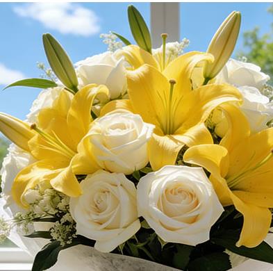 白玫瑰和百合怎么搭配才好看