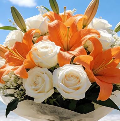 白玫瑰和百合怎么搭配才好看