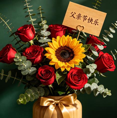 父亲节给爸爸送什么花和蛋糕